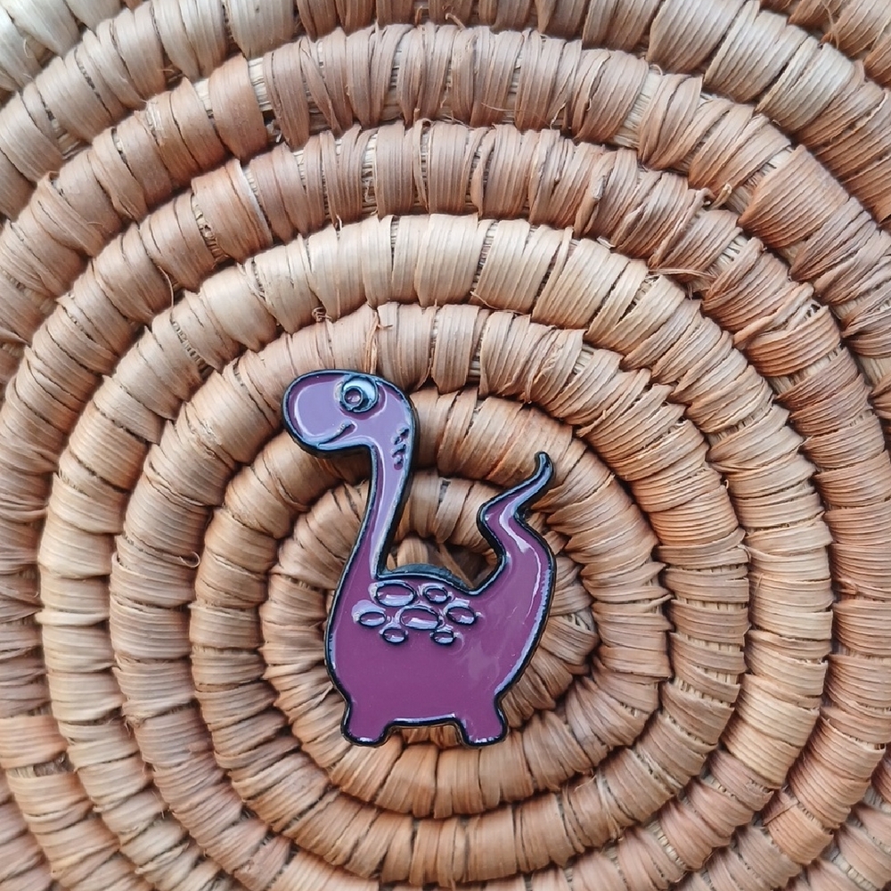 5/$25 NEW Brachiosaurus Cartoon Enamel Pin